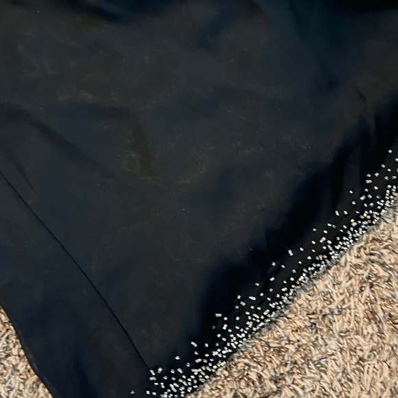 Vintage hand beaded women's full length gown black size 8 - Picture 2 of 7